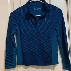 Under Armour Textured Blue Pullover